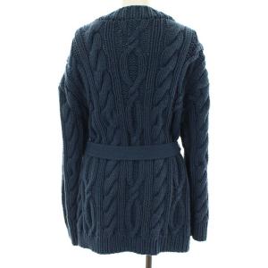 Ron Herman RHC 近年モデル カーディガン ニット 羽織り ケーブル編み 厚手 長袖 ブルー