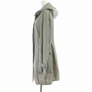 BRUNELLO CUCINELLI スプリングコート フーテッドコート シルク混 42 XL グレー