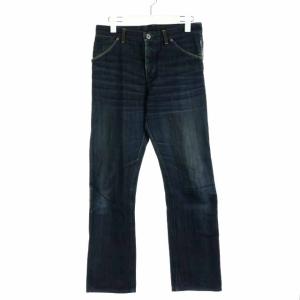 モノグラム刺繍デニムパンツ 38 インディゴ