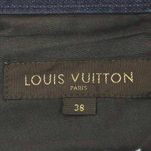LOUIS VUITTON モノグラム刺繍デニムパンツ 38 インディゴ