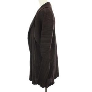 PLEATS PLEASE ISSEY MIYAKE シャツ ジャケット プリーツ 長袖 3 L ブラウン
