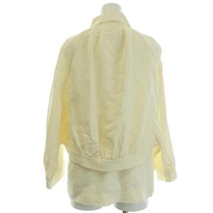 FENDI シャツ シルク 変形デザイン フェイクレイヤード 38 S アイボリー