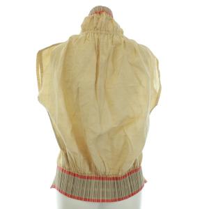 ISSEY MIYAKE A-POC INSIDE ノースリーブプリーツブラウス 2 ベージュ