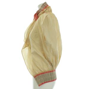 ISSEY MIYAKE A-POC INSIDE ノースリーブプリーツブラウス 2 ベージュ