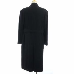 GIORGIO ARMANI LE COLLEZIONI チェスターコート ダブル ロング ウール イタリア製 36 ブラック