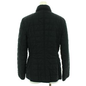 Salvatore Ferragamo キルティングコート ショート ガンチーンボタン シルク 40 L ブラック