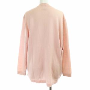CELINE ヴィンテージ 長袖 ニットカーディガン マカダム 金ボタン オーバーサイズ 40 ピンク