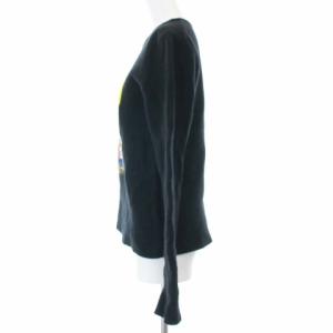 POLO RALPH LAUREN スキーベアニット セーター クルーネック 長袖 ポロベア 刺繍 ウール XL ブラック