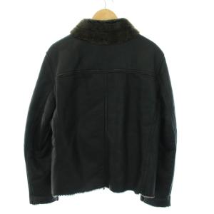 ARMANI COLLEZIONI ライダース ムートンジャケット シープスキン M 黒