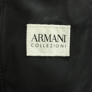 ARMANI COLLEZIONI ライダース ムートンジャケット シープスキン M 黒