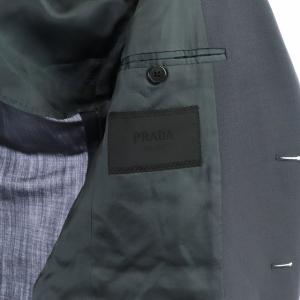 PRADA 2018年製 テーラードジャケット シングル 2B サイドベンツ 背抜き 48R グレー