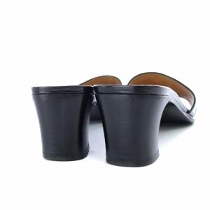 HERMES サンダル ミュール Hロゴ パテントレザー 35 22cm ブラック