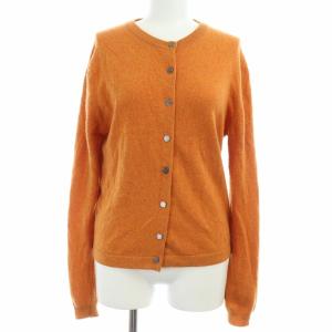 HERMES マルジェラ期 アンサンブルニット ノースリーブ カットソー セリエ カシミヤ100％ S オレンジ