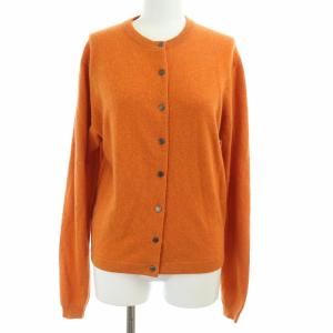 HERMES マルジェラ期 アンサンブルニット カーディガン セリエボタン カシミヤ M オレンジ