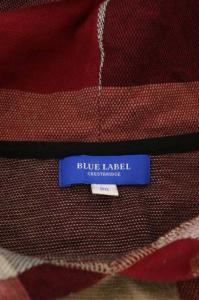 BLUE LABEL CRESTBRIDGE 長袖チェックワンピース 38 レッド