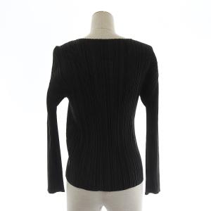 PLEATS PLEASE ISSEY MIYAKE プリーツトップス カットソー ブラウス 3 L ブラック ベージュ 