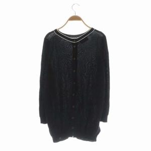 PRADA カットソー ニット 長袖 バックボタン 42 ブラック
