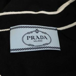 PRADA カットソー ニット 長袖 バックボタン 42 ブラック