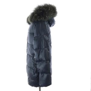 DUVETICA ダウンコート ジップアップ ナイロン ファー 40 ネイビー