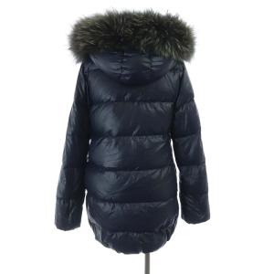 DUVETICA ダウンコート ジップアップ ナイロン ファー 40 ネイビー