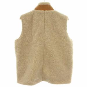 Patagonia フリースベスト ボア 65619FA19 ジップアップ ロゴ XL ベージュ