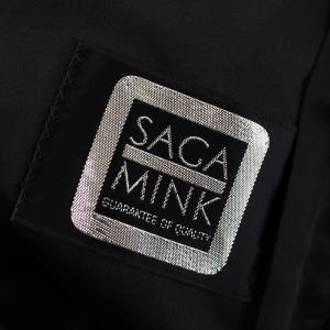 SAGA MINK 銀サガ 毛皮コート ミンクファー ハーフ 15 ダークブラウン