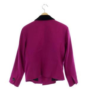 YVES SAINT LAURENT ダブルジャケット ウール パープル