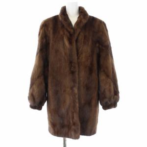銀サガ ミンクファーハーフコート 6 ブラウン