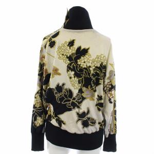 LEONARD ヴィンテージ 総柄タートルネックニットセーター L ブラック