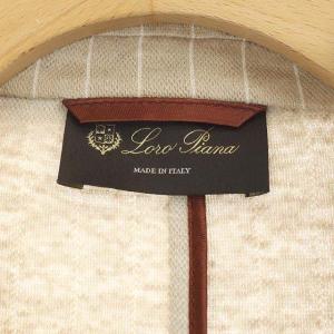 Loro Piana テーラードジャケット シングル ストライプ柄 2B センターベント 38 ベージュ