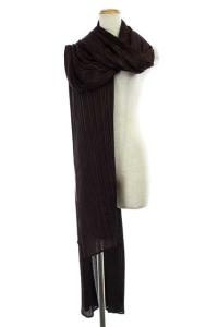 イッセイミヤケ ショール ストール プリーツ ブラウン