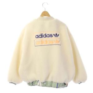 adidas Originals フリースジャケット バックロゴ ホワイト