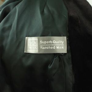 SAGA MINK 毛皮コート ひざ丈 シェアード ダークミンク 銀サガ こげ茶 ダークブラウン