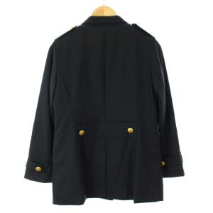 Brooks Brothers ステンカラーコート ミドル丈 金ボタン ウール 2 M ブラック