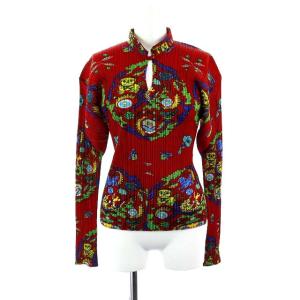 ISSEY MIYAKE ブラウス プリーツ 3 レッド