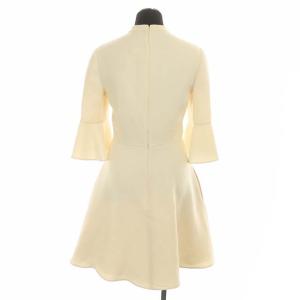 VALENTINO ワンピース 七分袖 バンドカラー 36 ライトベージュ