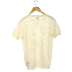 GIORGIO ARMANI 半袖サマーニットセーター 48 オフホワイト