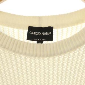 GIORGIO ARMANI 半袖サマーニットセーター 48 オフホワイト