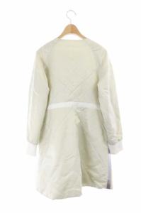 TATRAS ノーカラーコート ロング ジッパーフライ 02 ベージュ ホワイト