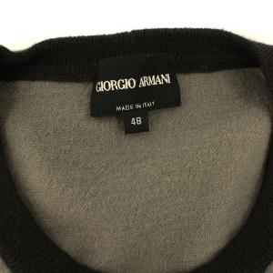 GIORGIO ARMANI カシミヤ混ニットセーター 48 グレー