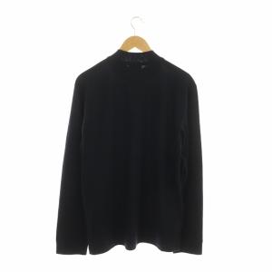 GIORGIO ARMANI ハイネックハーフボタンニットセーター ネイビー