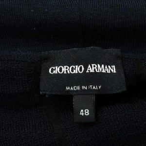 GIORGIO ARMANI ニットカーディガンフーディー ネイビー