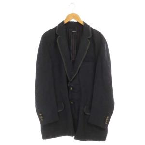 リネン混テーラードジャケット 52 ネイビー