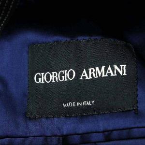 GIORGIO ARMANI テーラードジャケット ストライプ 52 ブラック