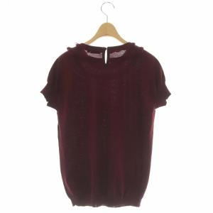 Salvatore Ferragamo 半袖 ニットカットソー ボルドー