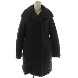 ダウンコート フォンタナニット ビックカラー ウール混 2 M グレー 黒 ブラック LTA13A4290 EC