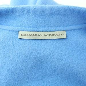 Ermanno Scervino スタンドカラーコート ダブル アルパカ 42 ブルー