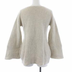 Loro Piana 七分袖 ニット Vネック カシミヤ100％ 36 ライトグレー