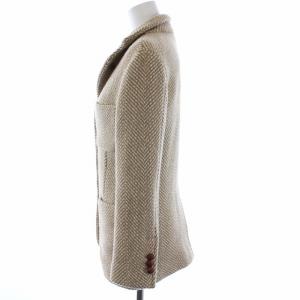Loro Piana 3Bニットテーラードジャケット くるみボタン ベビーカシミヤ イタリア製 36 ベージュ