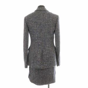 Loro Piana スカートセットアップ ツイード 40 38 ネイビー